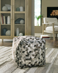 Warmstead Furniture - Ashley Furniture - Albermarle Pouf - Pouf / Gray/Brown - A1000983