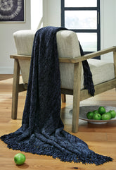 Warmstead Furniture - Ashley Furniture - Tamish Throw - Throw / Blue - A1001022T