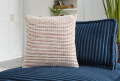Warmstead Furniture - Ashley Furniture - Nashlin Pillows - Pillow / White/Rust - A1001038P