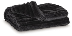 Warmstead Furniture - Ashley Furniture - Alsonwell Throw (Set of 3) - Throw (3/CS) / Black - A1001083
