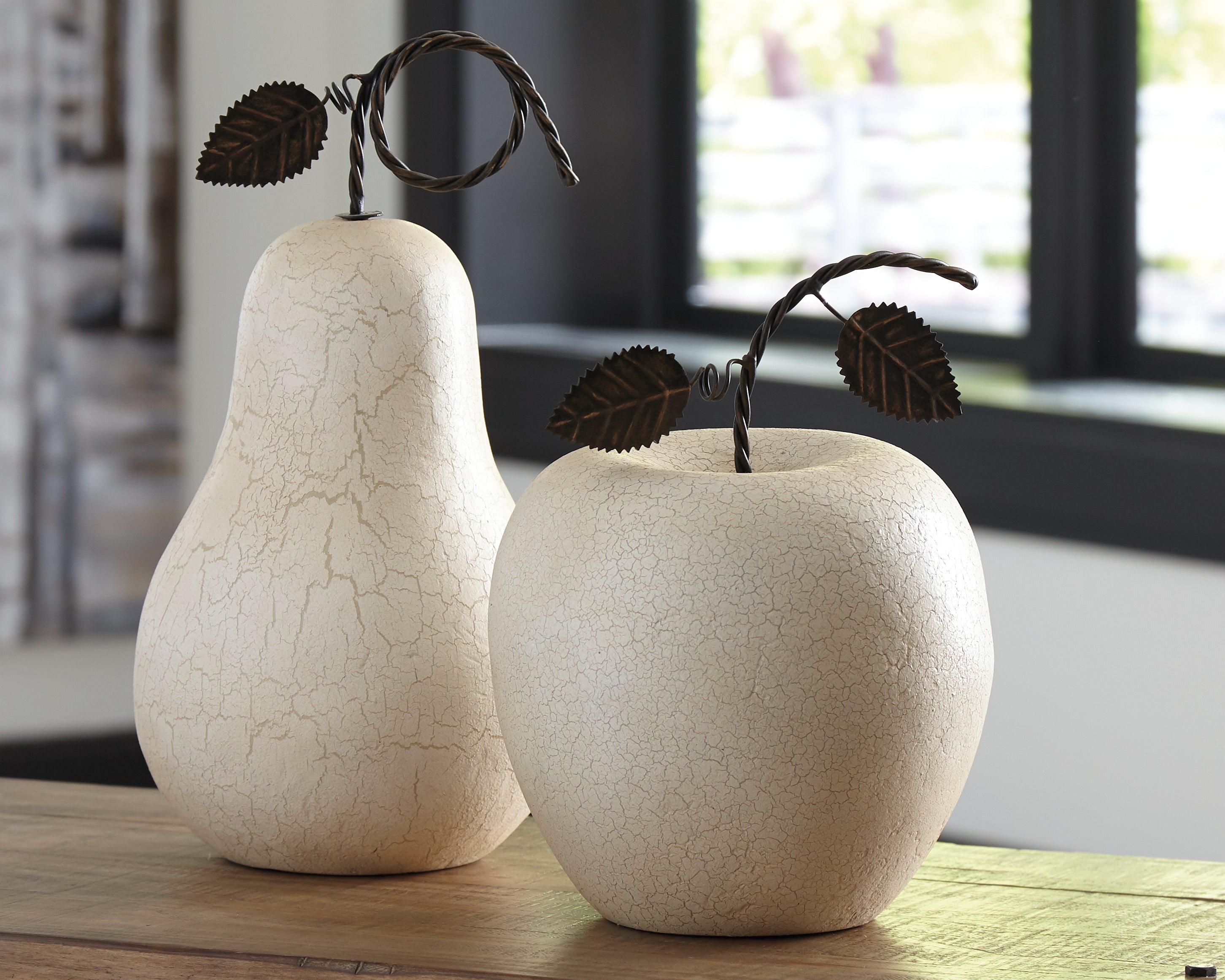 Warmstead Furniture - Ashley Furniture - Bidelia Sculpture - Sculpture Set (Set of 2) / Antique White - A2000381