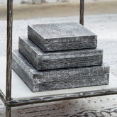 Warmstead Furniture - Ashley Furniture - Keldy Box (Set of 3) - Box Set (3/CN) / Antique Pewter Finish - A2000491