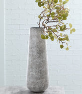 Warmstead Furniture - Ashley Furniture - Fynn Vase - Vase / Antique Gray - A2000515