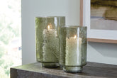 Warmstead Furniture - Ashley Furniture - Clarkton Candle Holder - Candle Holder Set (Set of 2) / Green - A2000623