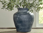 Warmstead Furniture - Ashley Furniture - Meadie Vase - Vase / Distressed Black - A2000790