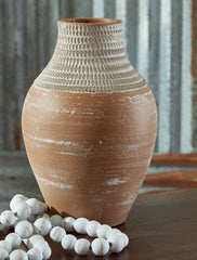 Warmstead Furniture - Ashley Furniture - Reclove Vase - Vase / Distressed White - A2000642