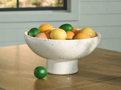 Warmstead Furniture - Ashley Furniture - Dallinworth Bowl - Bowl / White/Black - A2000833