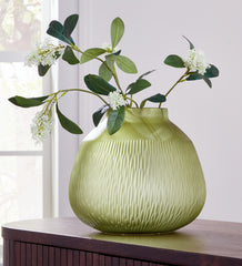 Warmstead Furniture - Ashley Furniture - Scottyard Vase - Vase / Olive Green - A2900007