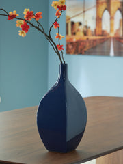 Warmstead Furniture - Ashley Furniture - Abtinson Vase - Vase / Navy - A2900032
