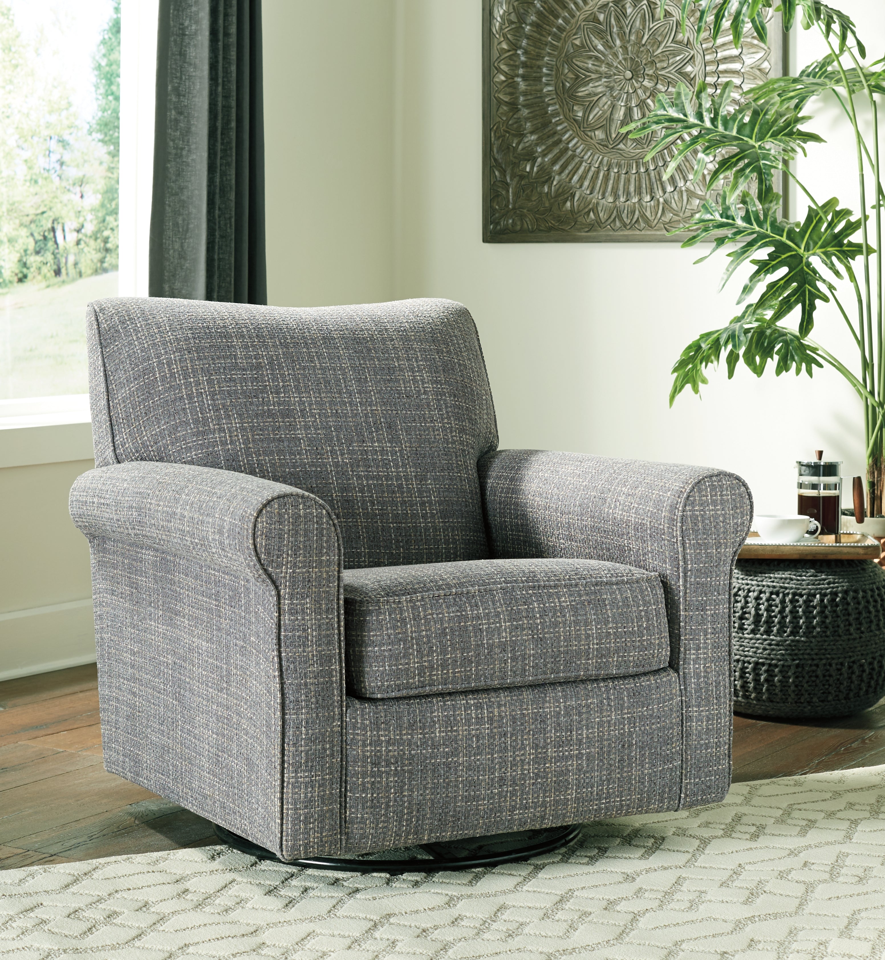 Warmstead Furniture - Ashley Furniture - Renley Accent Chair - Swivel Glider Accent Chair / Ash - A3000002