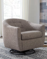 Warmstead Furniture - Ashley Furniture - Upshur Accent Chair - Swivel Glider Accent Chair / Taupe - A3000003