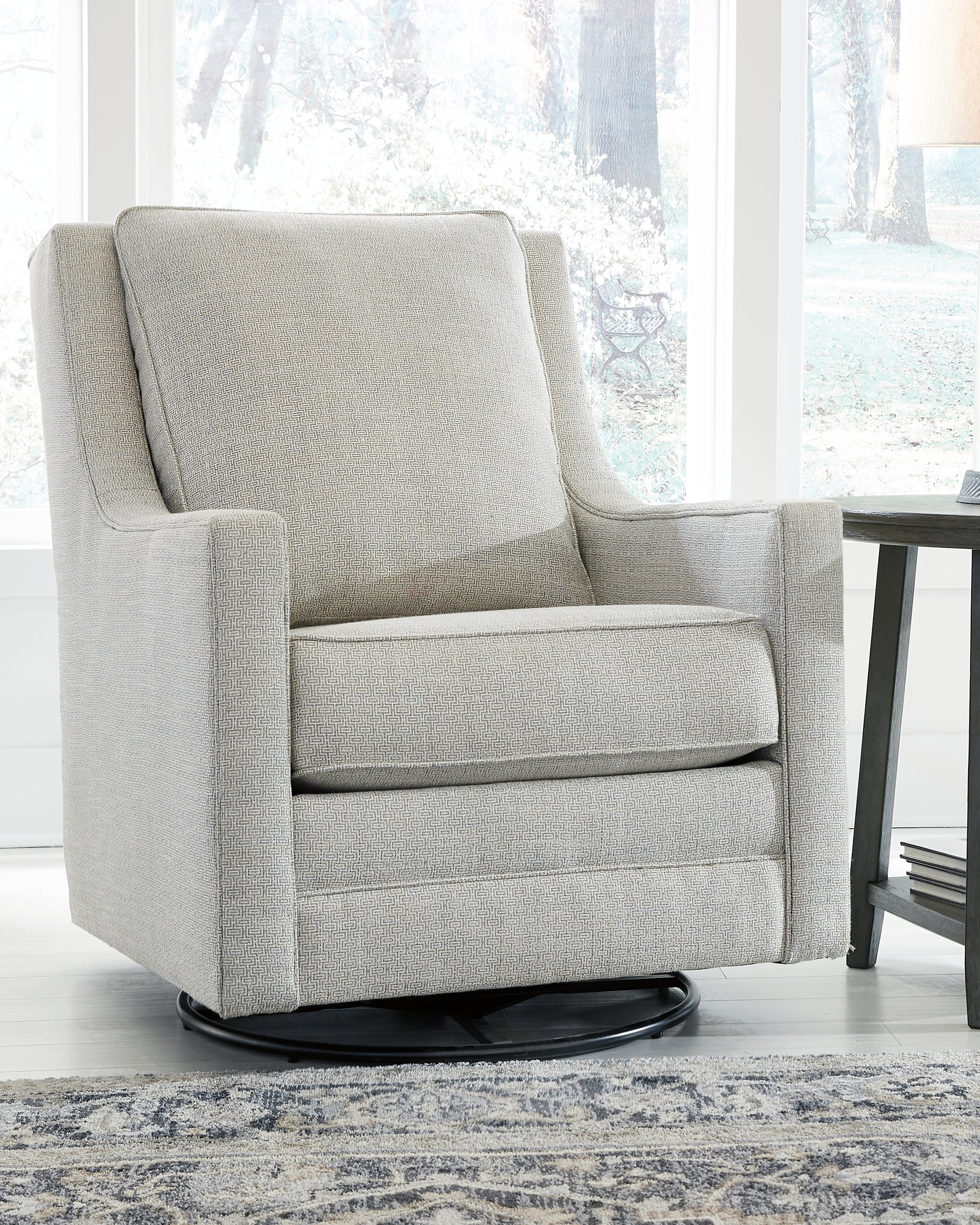 Warmstead Furniture - Ashley Furniture - Kambria Swivel Glider Accent Chair - Swivel Glider Accent Chair / Fog - A3000265