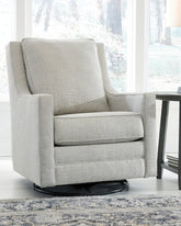 Warmstead Furniture - Ashley Furniture - Kambria Swivel Glider Accent Chair - Swivel Glider Accent Chair / Fog - A3000265