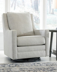 Warmstead Furniture - Ashley Furniture - Kambria Swivel Glider Accent Chair - Swivel Glider Accent Chair / Fog - A3000265