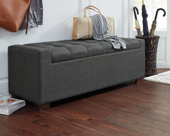 Warmstead Furniture - Ashley Furniture - Cortwell Storage Bench - Storage Bench / Gray / 54"W x 18"D x 18"H - A3000224