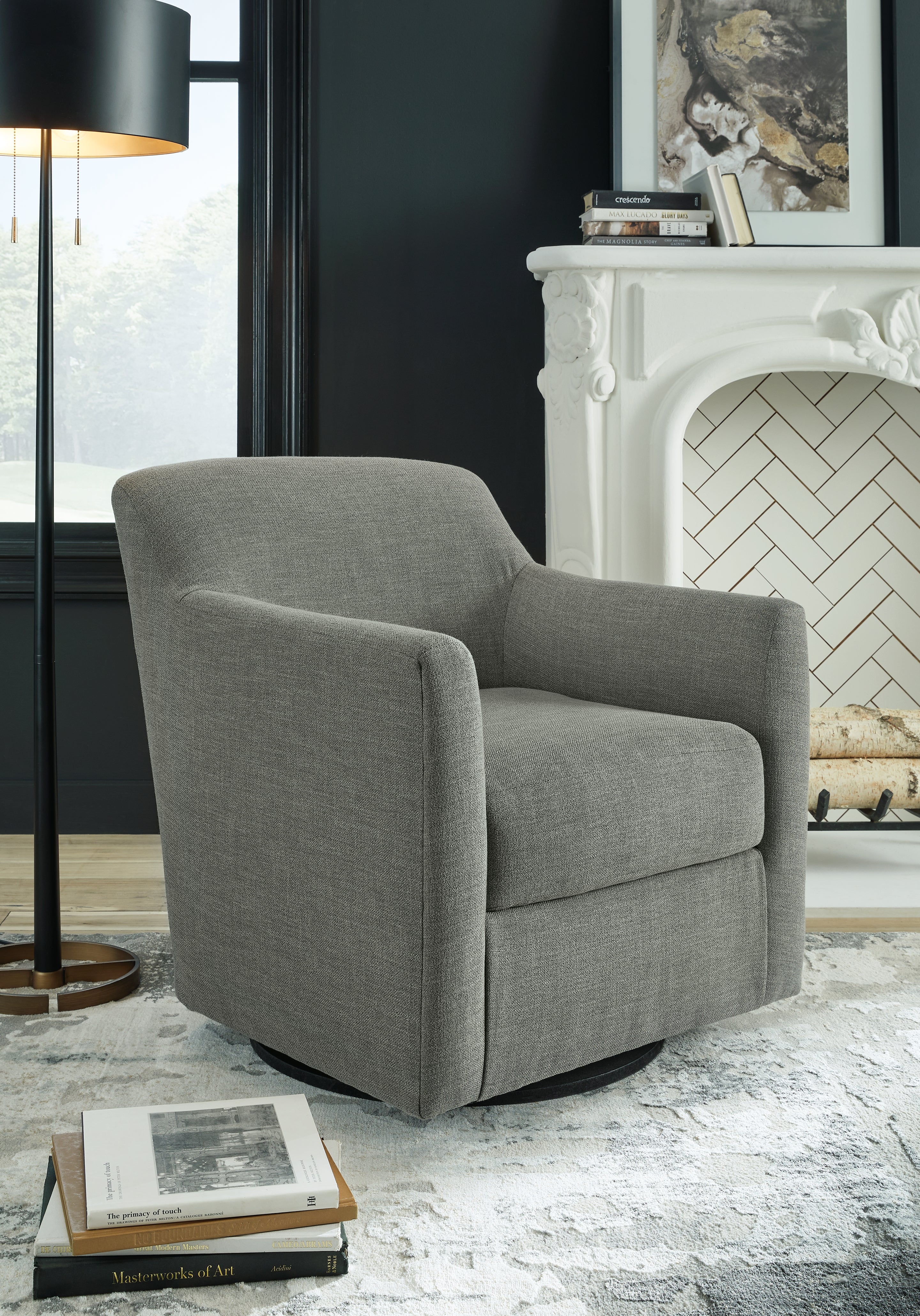 Warmstead Furniture - Ashley Furniture - Bradney Swivel Accent Chair - Swivel Accent Chair / Tumbleweed - A3000323