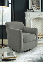 Warmstead Furniture - Ashley Furniture - Bradney Swivel Accent Chair - Swivel Accent Chair / Tumbleweed - A3000323