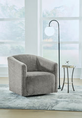 Warmstead Furniture - Ashley Furniture - Bramner Accent Chair - Swivel Accent Chair / Charcoal - A3000330
