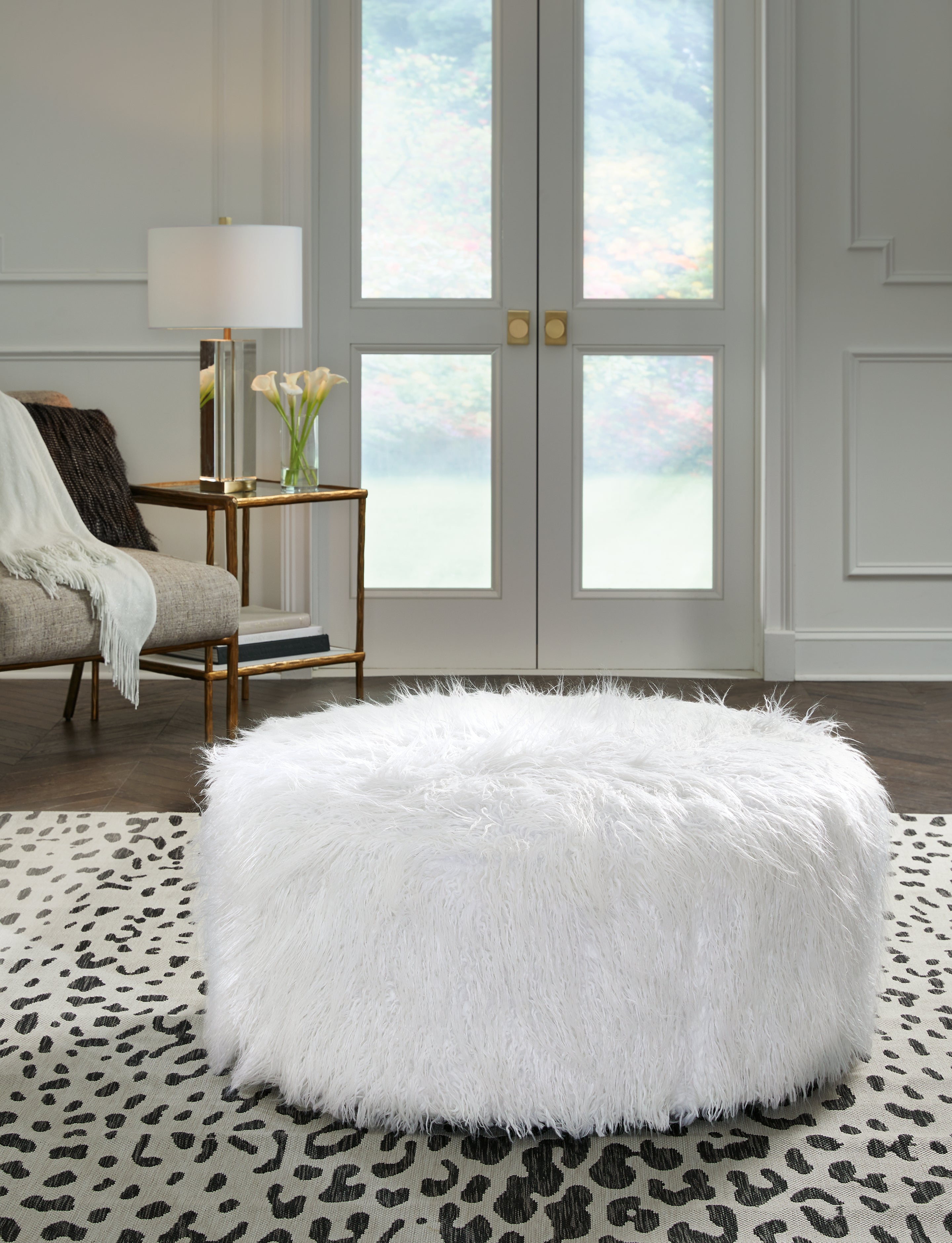 Warmstead Furniture - Ashley Furniture - Galice Living Room - Oversized Accent Ottoman / Light Gray - A3000333