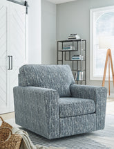 Warmstead Furniture - Ashley Furniture - Aterburm Swivel Accent Chair - Swivel Accent Chair / Twilight - A3000649