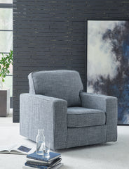 Warmstead Furniture - Ashley Furniture - Olwenburg Swivel Accent Chair - Swivel Accent Chair / Denim - A3000652