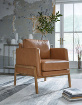 Warmstead Furniture - Ashley Furniture - Numund Accent Chair - Accent Chair / Caramel - A3000670