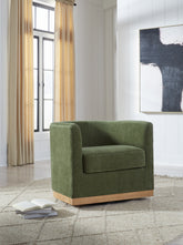 Warmstead Furniture - Ashley Furniture - Jersonlow Swivel Accent Chair - Swivel Accent Chair / Forest Green - A3000696