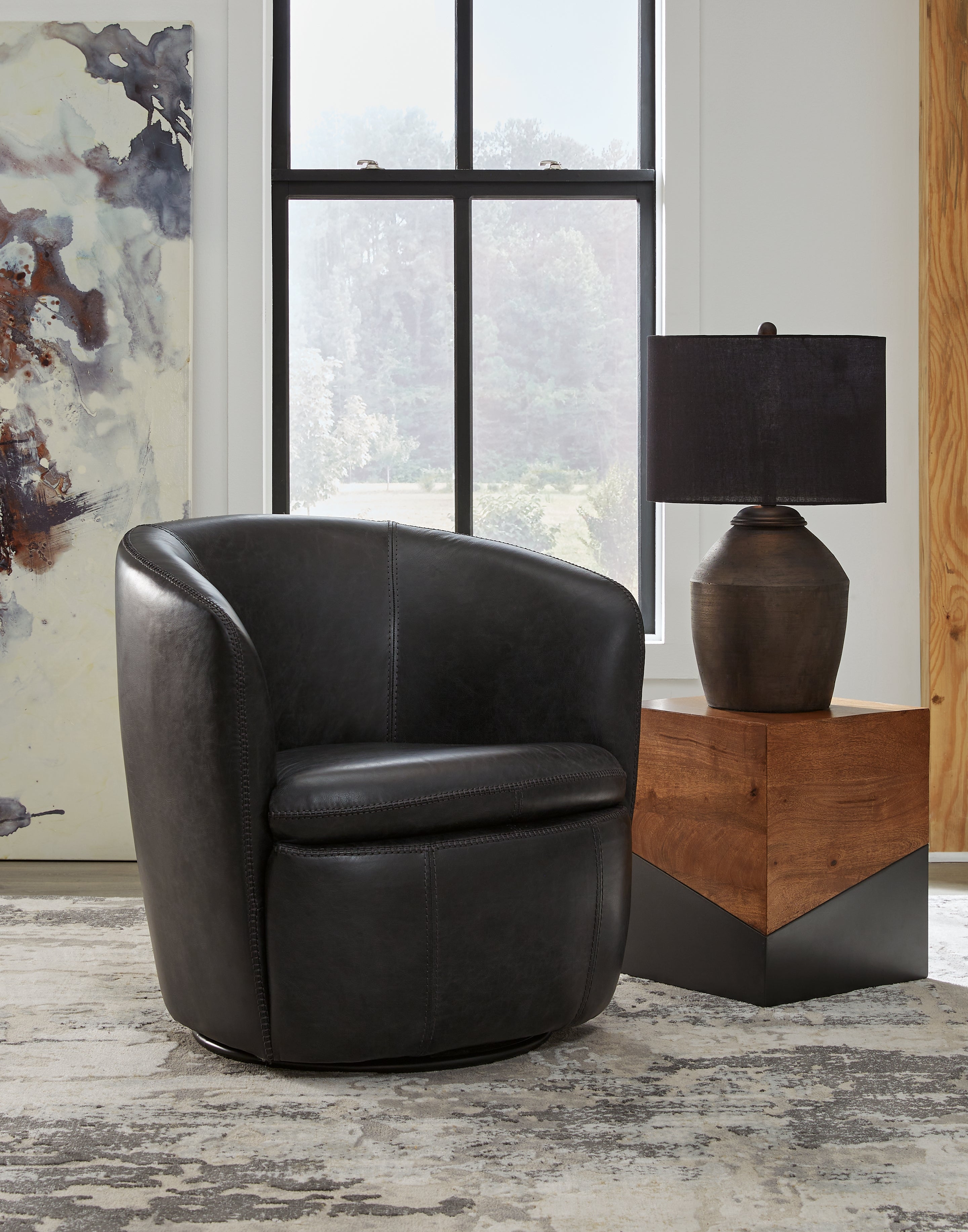 Warmstead Furniture - Ashley Furniture - Kierreys Swivel Accent Chair - Swivel Accent Chair / Bone - A3000703
