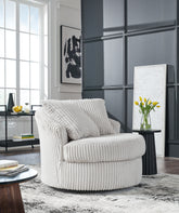 Warmstead Furniture - Ashley Furniture - Gramwell Swivel Accent Chair - Swivel Accent Chair / Onyx - A3000725