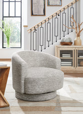 Warmstead Furniture - Ashley Furniture - Wardsor Swivel Accent Chair - Swivel Accent Chair / Stone - A3000731