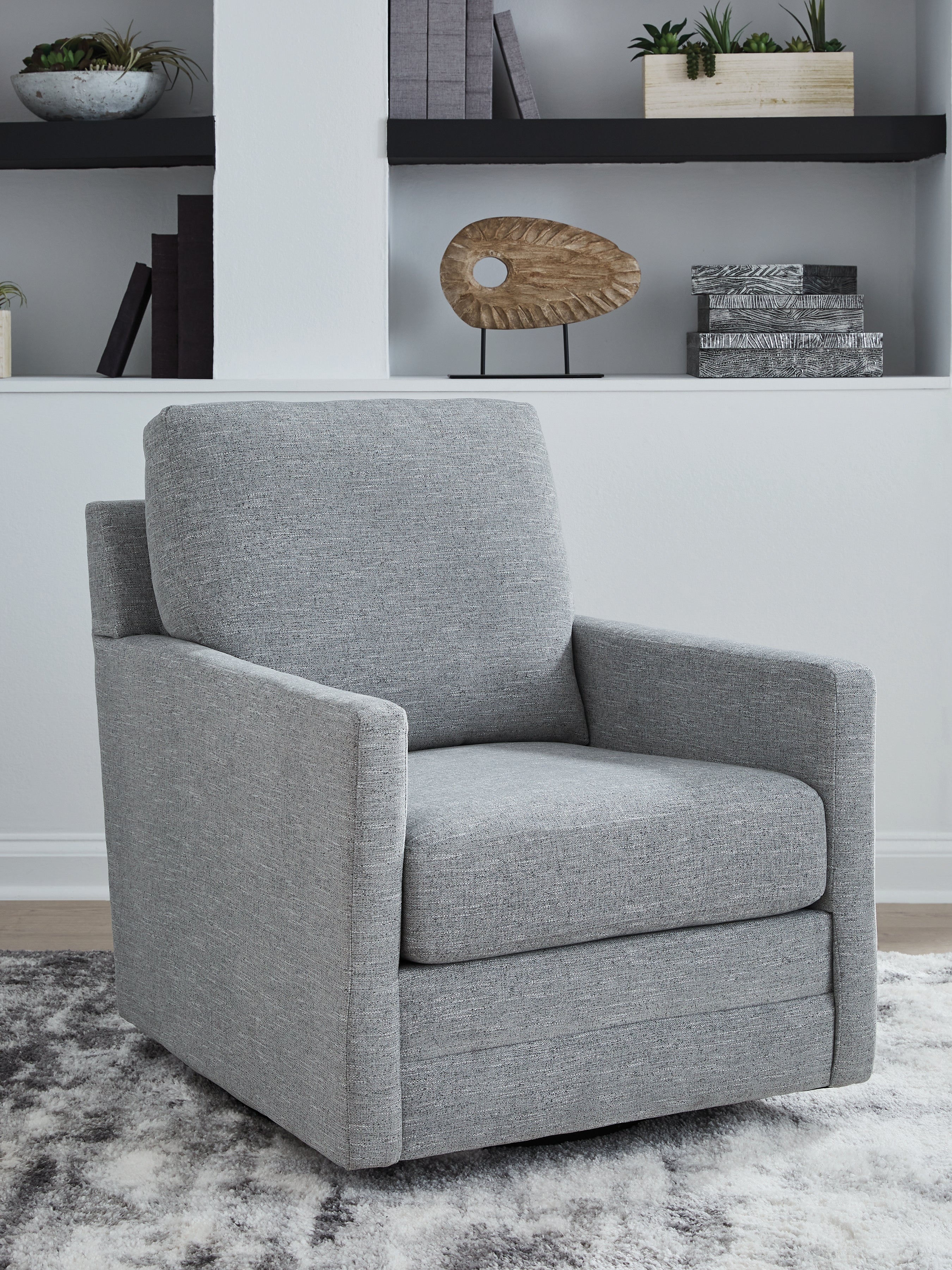 Warmstead Furniture - Ashley Furniture - Freybourne Next-Gen Nuvella Swivel Accent Chair - Swivel Accent Chair / Twill - A3000736