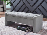 Warmstead Furniture - Ashley Furniture - Akselman Storage Bench - Storage Bench / Gray / 50"W x 19"D x 19"H - A3000744