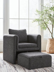 Warmstead Furniture - Ashley Furniture - Vreni Accent Chair - Accent Chair / Charcoal/Black - A3000754