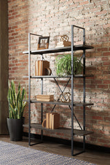 Warmstead Furniture - Ashley Furniture - Gilesgrove Bookcase - Bookcase / Black/Gray - A4000017