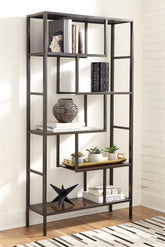 Warmstead Furniture - Ashley Furniture - Frankwell Bookcase - Bookcase / Brown/Black - A4000021