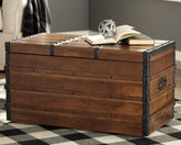 Warmstead Furniture - Ashley Furniture - Kettleby Storage Trunk - Storage Trunk / Brown - A4000096