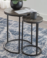 Warmstead Furniture - Ashley Furniture - Briarsboro Accent Table (Set of 2) - Accent Table Set (Set of 2) / Black/Gray - A4000231