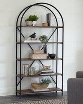 Warmstead Furniture - Ashley Furniture - Galtbury Bookcase - Bookcase / Brown/Black - A4000325
