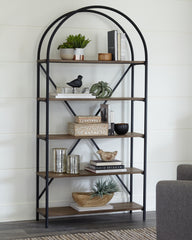 Warmstead Furniture - Ashley Furniture - Galtbury Bookcase - Bookcase / Brown/Black - A4000325