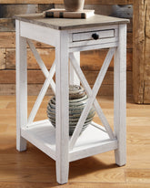 Warmstead Furniture - Ashley Furniture - Adalane Accent Table - Accent Table / White/Gray - A4000374