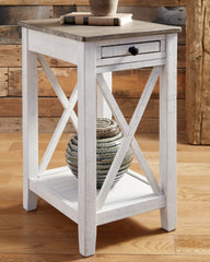 Warmstead Furniture - Ashley Furniture - Adalane Accent Table - Accent Table / White/Gray - A4000374