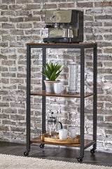 Warmstead Furniture - Ashley Furniture - Bevinfield Bar Cart - Bar Cart / Brown/Black - A4000394