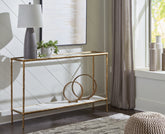 Warmstead Furniture - Ashley Furniture - Ryandale Console Sofa Table - Console Sofa Table / Antique Brass Finish - A4000443