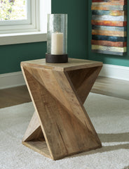 Warmstead Furniture - Ashley Furniture - Zalemont Accent Table - Accent Table / Distressed Brown - A4000510