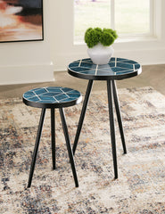 Warmstead Furniture - Ashley Furniture - Clairbelle Accent Table (Set of 2) - Accent Table (Set of 2) / Teal - A4000523