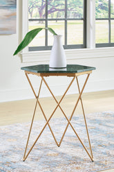Warmstead Furniture - Ashley Furniture - Engelton Accent Table - Accent Table / Green/Gold - A4000526