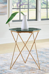 Warmstead Furniture - Ashley Furniture - Engelton Accent Table - Accent Table / Green/Gold - A4000526