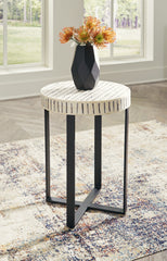 Warmstead Furniture - Ashley Furniture - Crewridge Accent Table - Accent Table / Black/Cream - A4000530