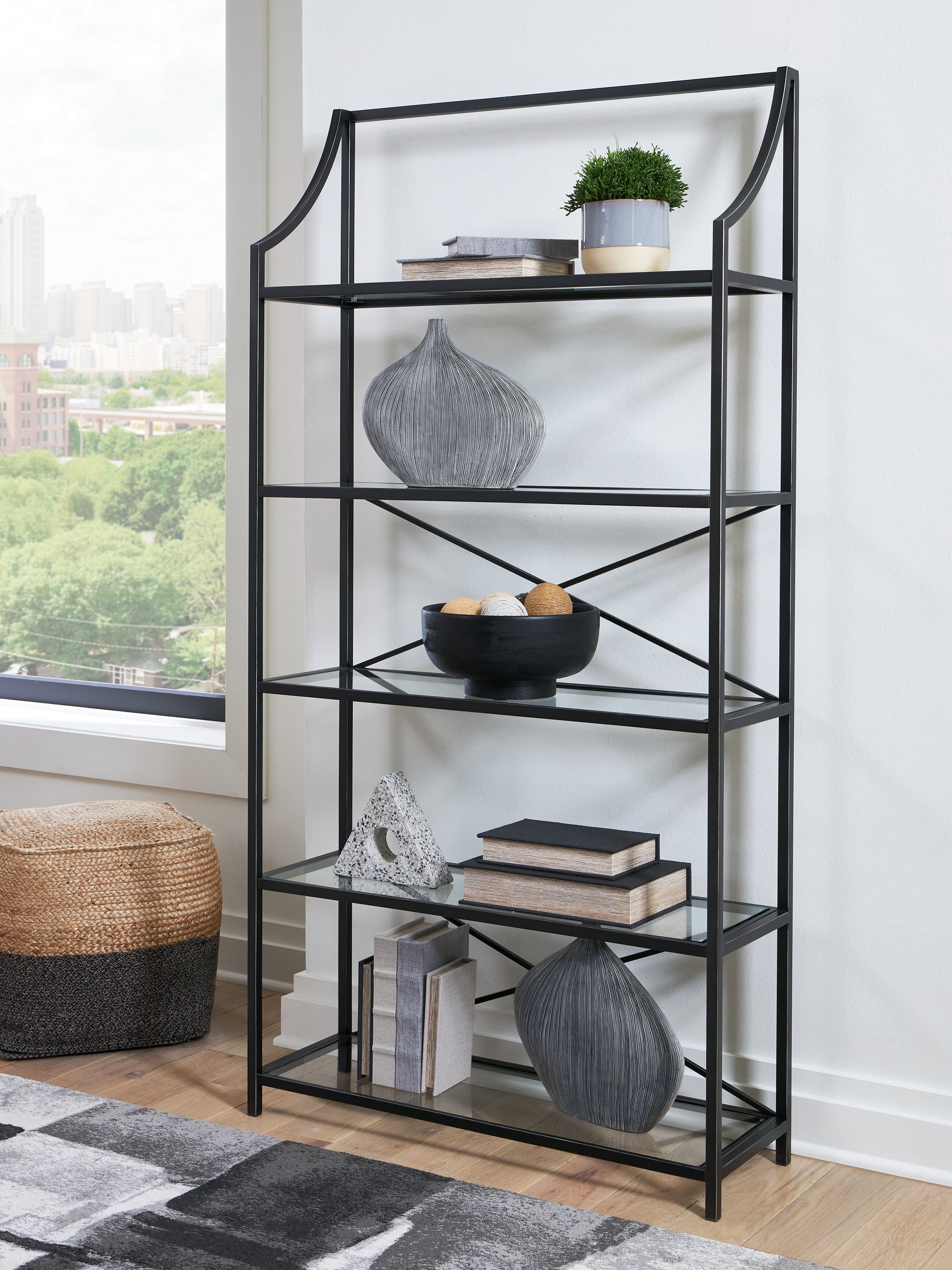 Warmstead Furniture - Ashley Furniture - Dakerwell Bookcase - Bookcase / Antique Black - A4000557