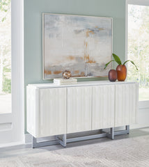 Warmstead Furniture - Ashley Furniture - Ornawel Accent Cabinet - Accent Cabinet / Distressed White - A4000569